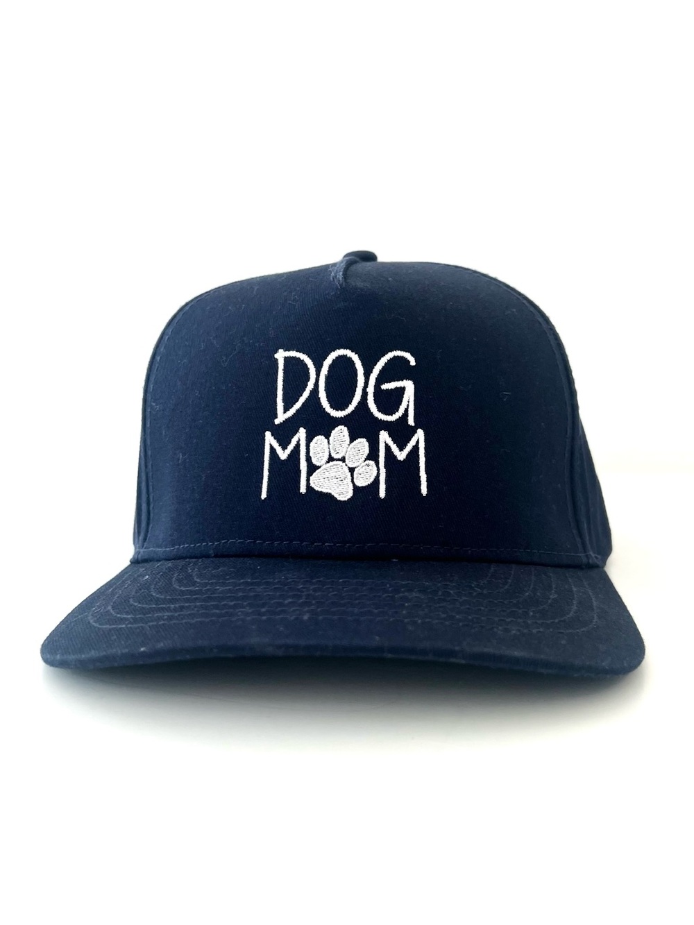 Newhata Dog Mom SnapBack Navy Cotton Cap Navy White NWT